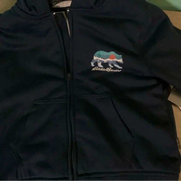 Eddie Bauer Kids Zip Up Hoodie Size 10 NWT - Picture 3 of 9